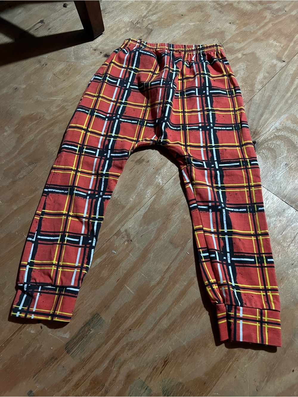 Kids Red Plaid Stretch Pajama Pants